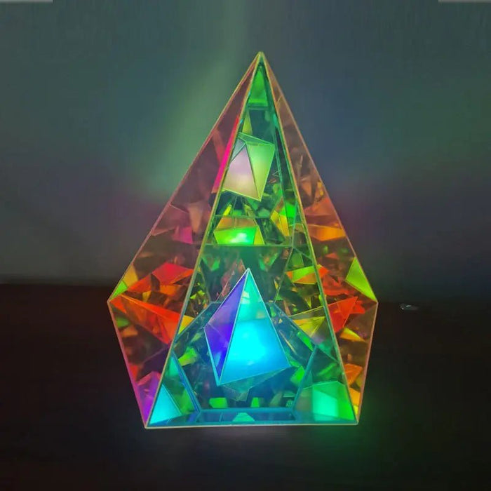 3D Pyramid Bedroom Decoration RGB Atmosphere Night Light - homesweetroses