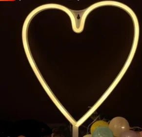 Bedroom Night Lights Neon Heart Lamp - homesweetroses