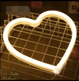 Bedroom Night Lights Neon Heart Lamp - homesweetroses