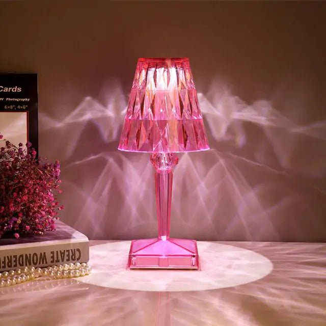 Diamond Table Lamp: USB Touch Sensor LED Night Light - homesweetroses