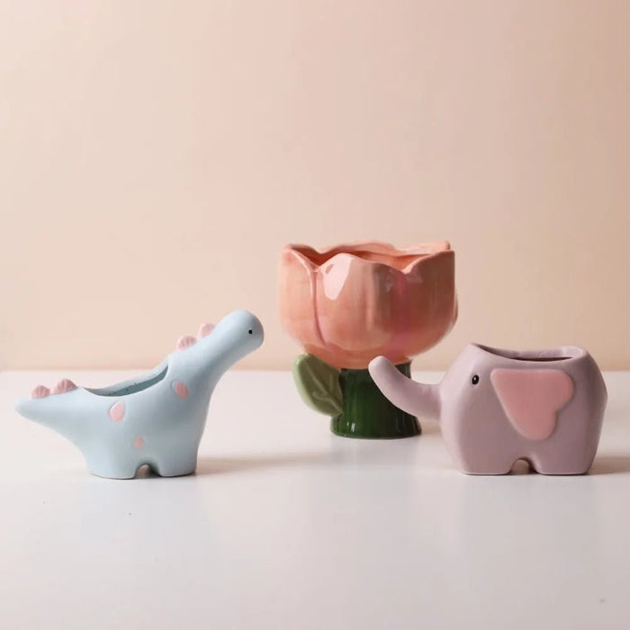 Dinosaur - Shaped Flower Pot For Home Decoration - homesweetroses