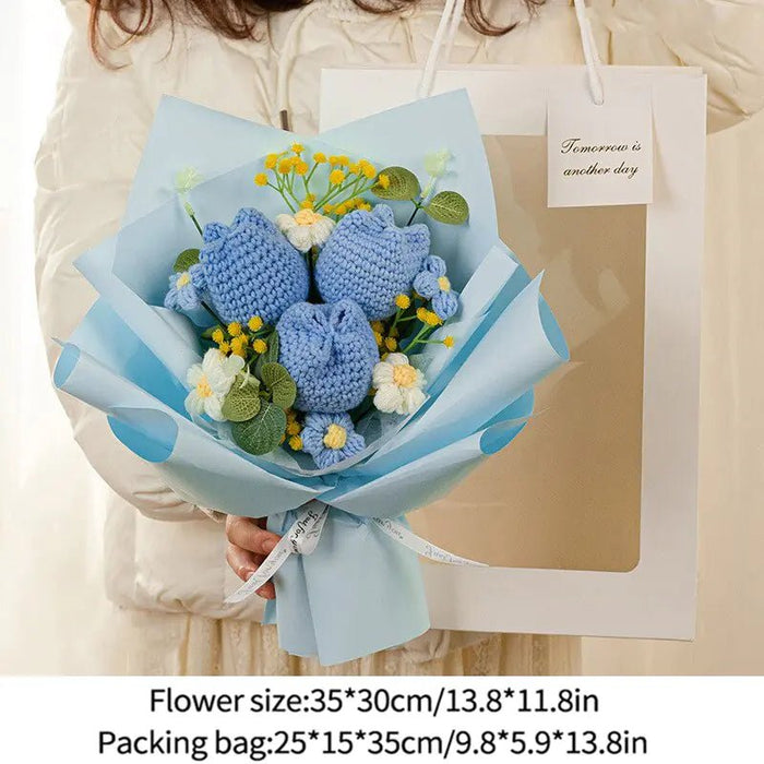 Eternal Knitted Flower Bouquet Decor - homesweetroses