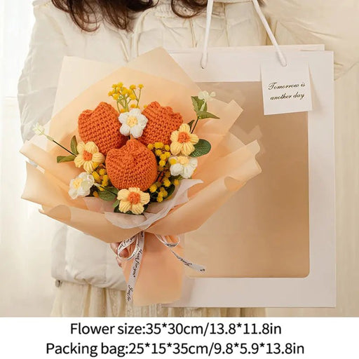 Eternal Knitted Flower Bouquet Decor - homesweetroses