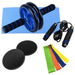 Home Fitness Set: Abdominal Wheel Roller, Push - Up Bar, and Jump Rope - homesweetroses