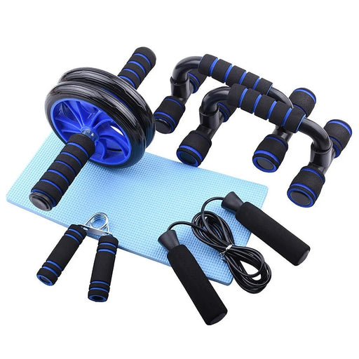 Home Fitness Set: Abdominal Wheel Roller, Push - Up Bar, and Jump Rope - homesweetroses