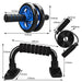 Home Fitness Set: Abdominal Wheel Roller, Push - Up Bar, and Jump Rope - homesweetroses