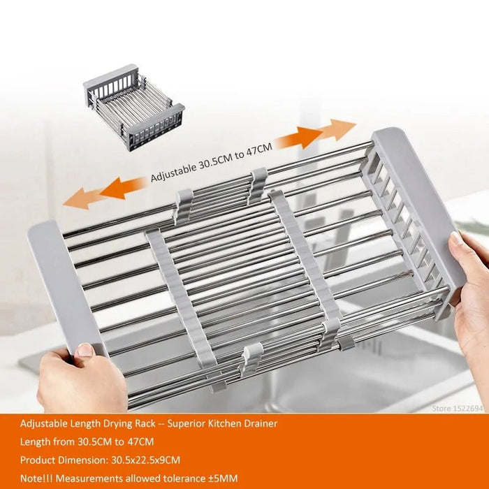 Kitchen Telescopic Drainer Rack - homesweetroses