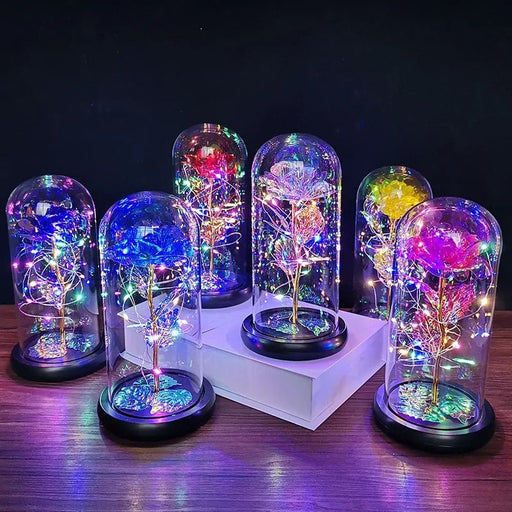 Led Enchanted Galaxy Rose Decor - homesweetroses