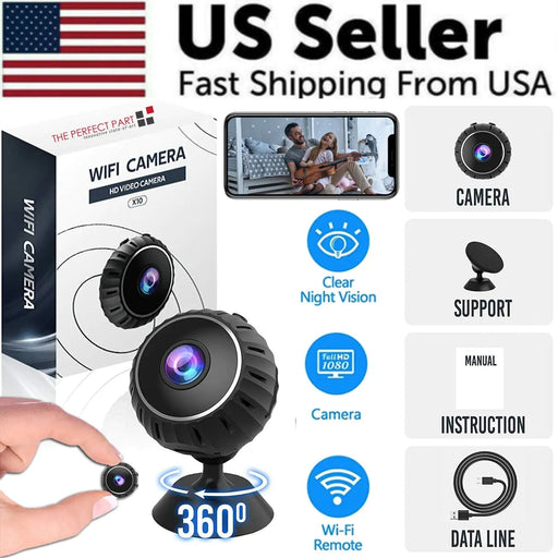 Mini Hidden Spy Nanny Camera Wireless Nanny Cam WiFi Home Security HD 1080P DVR - homesweetroses