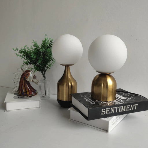 Modern Home Nordic Glass Ball Brass Table Lamps - homesweetroses