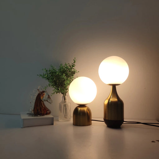 Modern Home Nordic Glass Ball Brass Table Lamps - homesweetroses