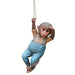 Monkey Chimp Hanging Rope Garden Ornament Outdoor Statue Sculpture Resin Decor - homesweetroses