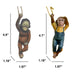 Monkey Chimp Hanging Rope Garden Ornament Outdoor Statue Sculpture Resin Decor - homesweetroses