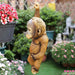 Monkey Chimp Hanging Rope Garden Ornament Outdoor Statue Sculpture Resin Decor - homesweetroses