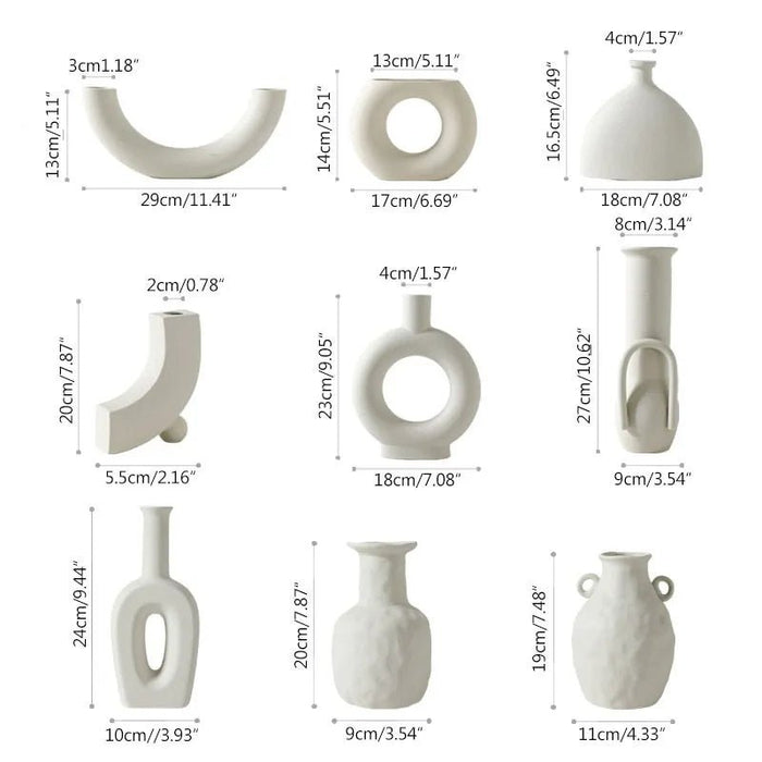 Nordic Ceramic Vase Home Decoration Ornaments - homesweetroses