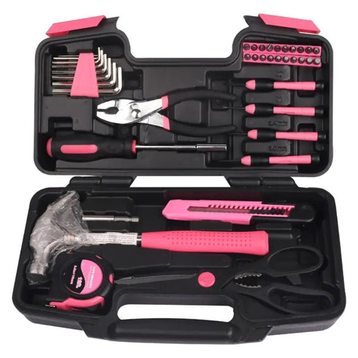 Pink 39 - Piece Home Repair Tool Kit - homesweetroses