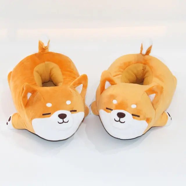 Puppy Home Plush Slippers - homesweetroses