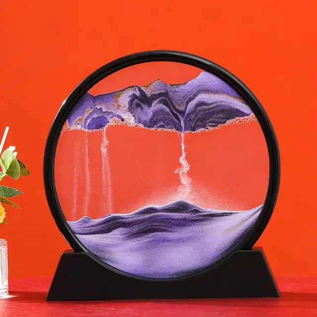 Round 3D Moving Sand Art Decor - homesweetroses