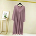 Summer Loose Long Home Wear Sleepwear Dresses - homesweetroses