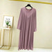 Summer Loose Long Home Wear Sleepwear Dresses - homesweetroses