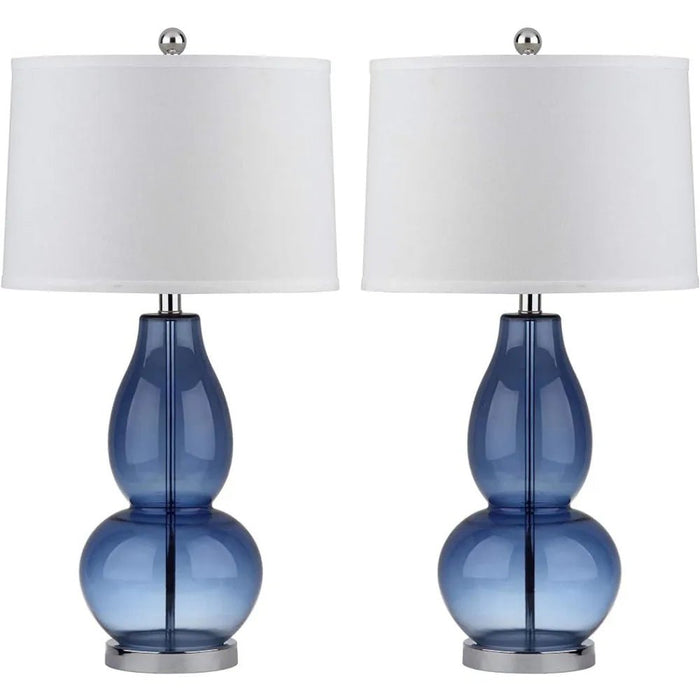 29 Inch Glass Double Gourd Table Lamp - homesweetroses